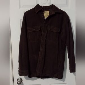 Arrow Men's Chocolate Brown Cordaroy Quilted Lining Shirt Jacket